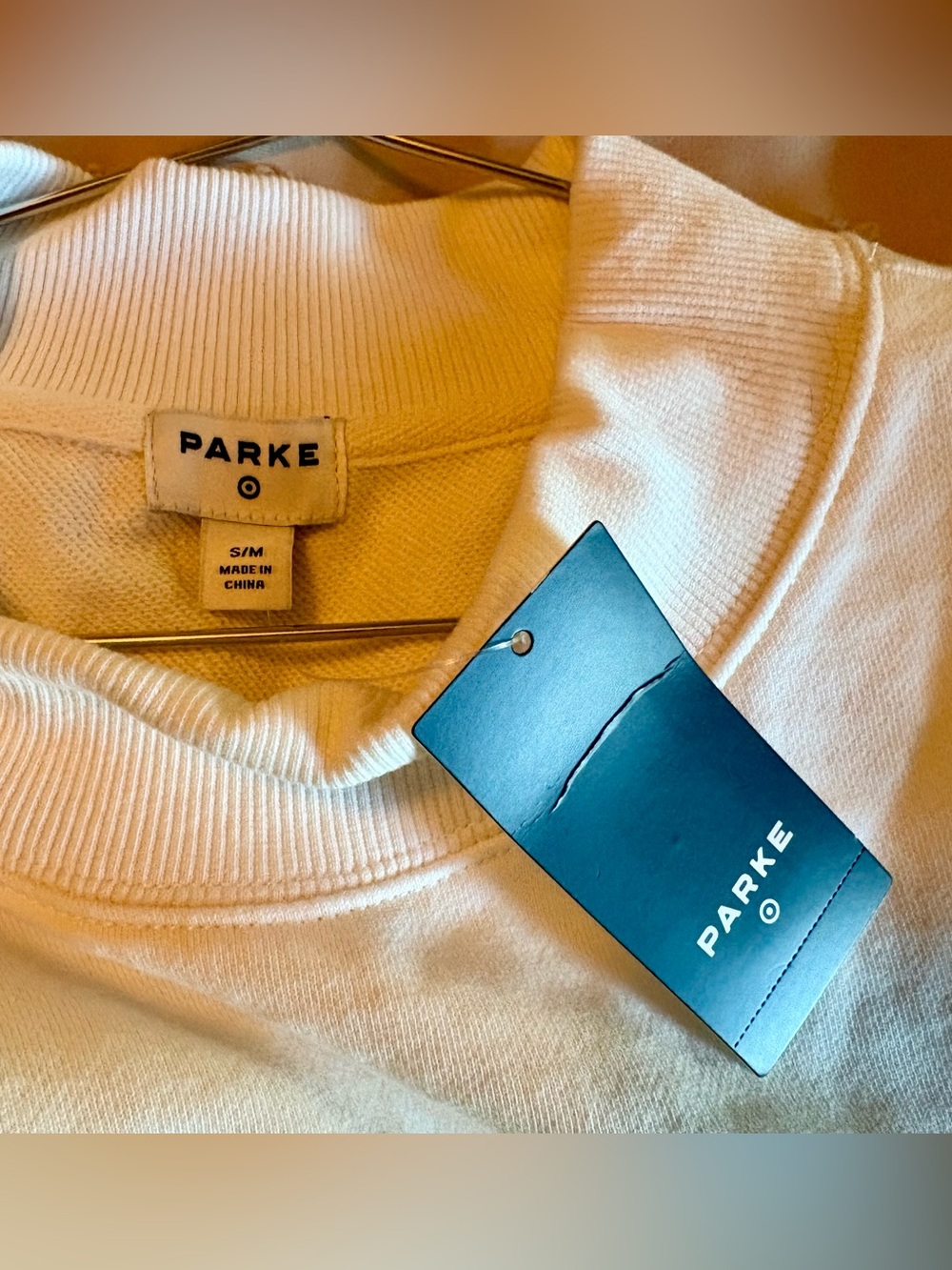 NWT PARKE x Target Oversized Crewneck Sweatshirt White S/M Sold Out - Picture 6 of 6
